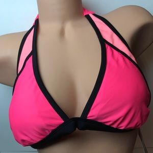Xhilaration Colorblock Triangle Bikini Top Pink